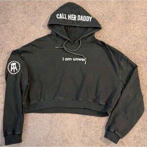 Barstool Sports Call Her Daddy Alex Cooper Cropped Hoodie Made in USA Women's M